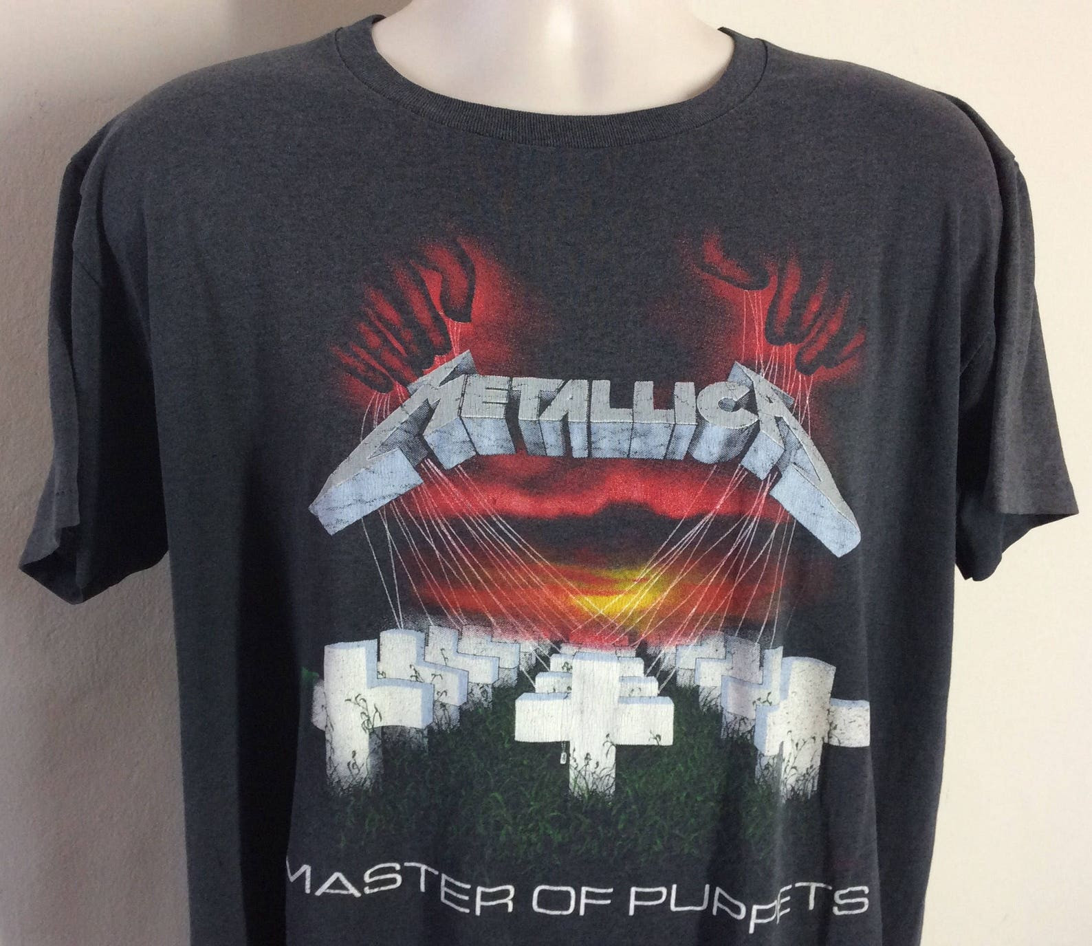 Vtg 80S Metallica Master Of Puppets T Shirt Heavy Metal Thrash Rock Band 5050