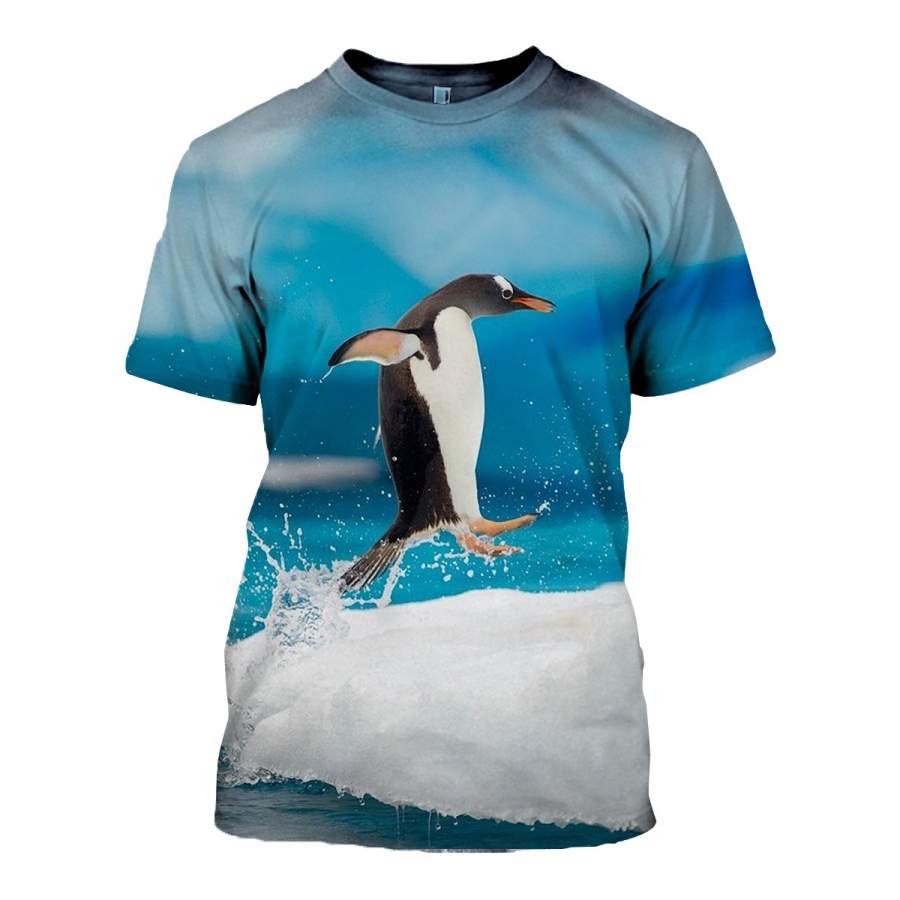 3D All Over Printed Penguin T Shirt Hoodie 1512010