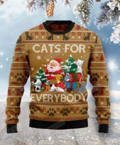 Cats For Everybody Ugly Christmas Sweater, All Over Print Sweatshirt