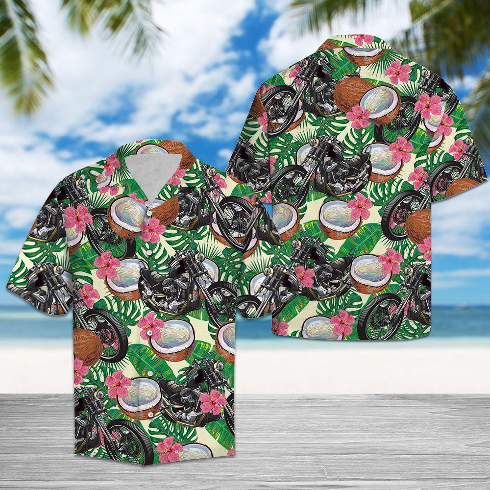 Motorbike Tropical Coconut Hawaiian Shirt – For Men And Women