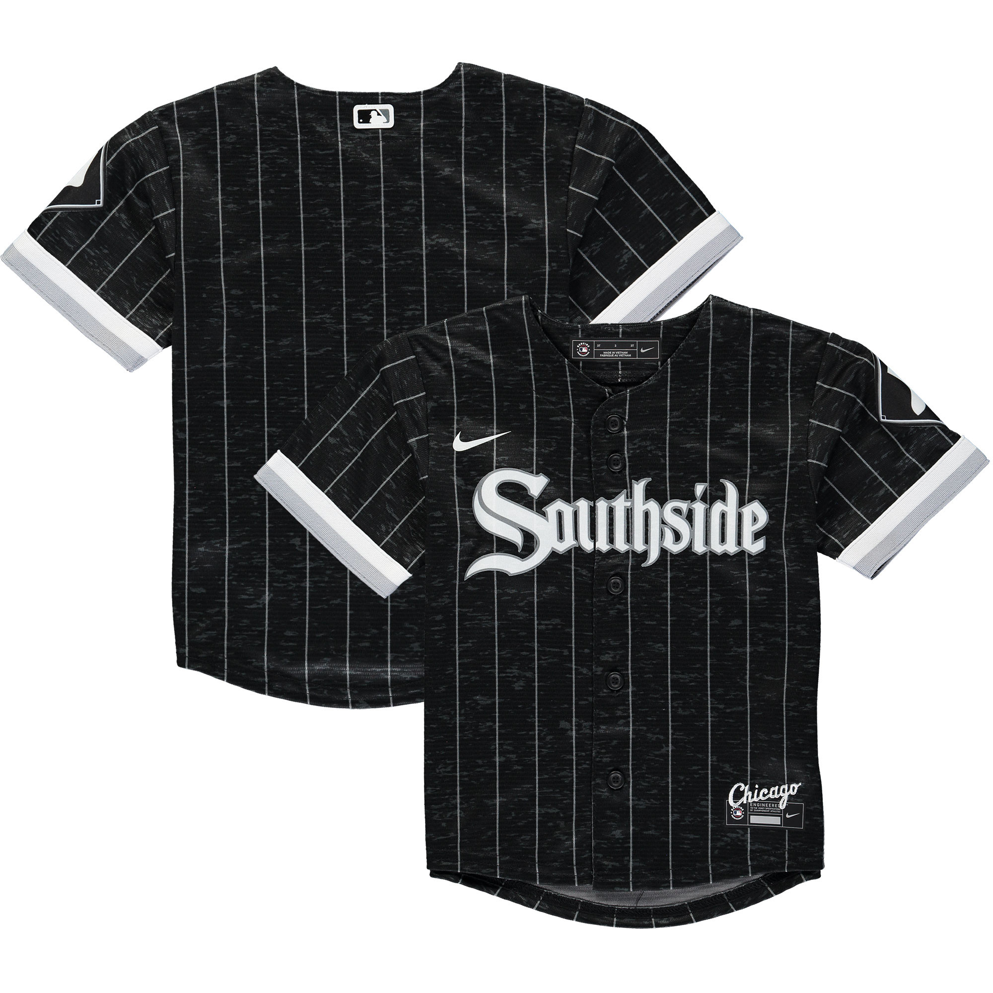 Chicago White Sox Toddler 2021 MLB City Connect Replica Team Jersey – Black/gray