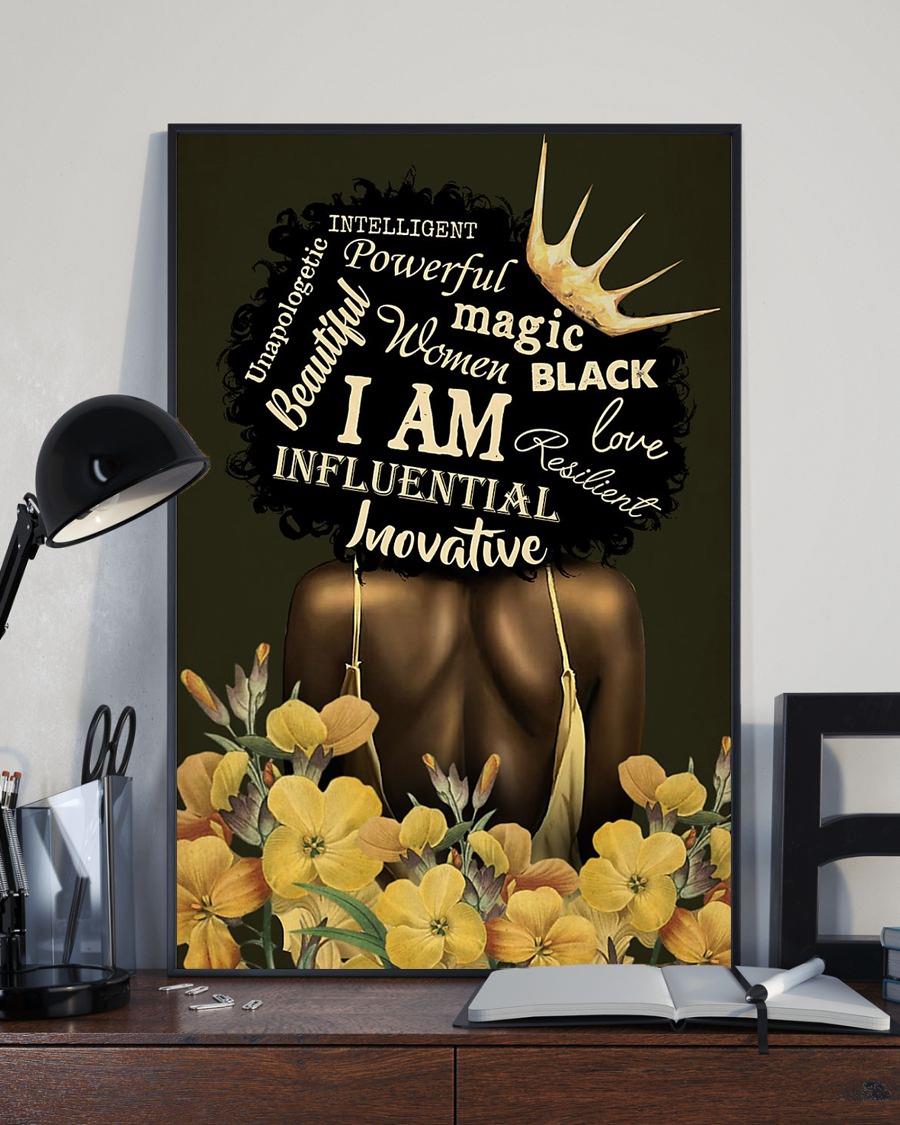 Afro I Am Enough Canvas Gift for Friend Birthday Gift Warm Home Decor Wall Art Visual Art