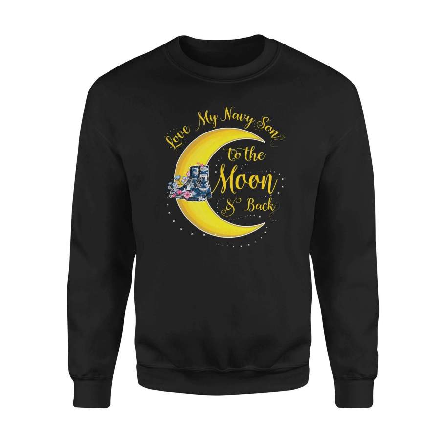 Navy – Love my Navy Son to the moon and back – Standard Fleece Sweatshirt