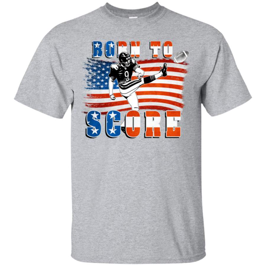 AGR Born to Score Football Player Kicker Mens Cotton T-Shirt