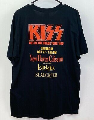 Vintage Kiss Band Concert T-shirt Hot In The Shade Tour New Haven Unworn Carr 6637