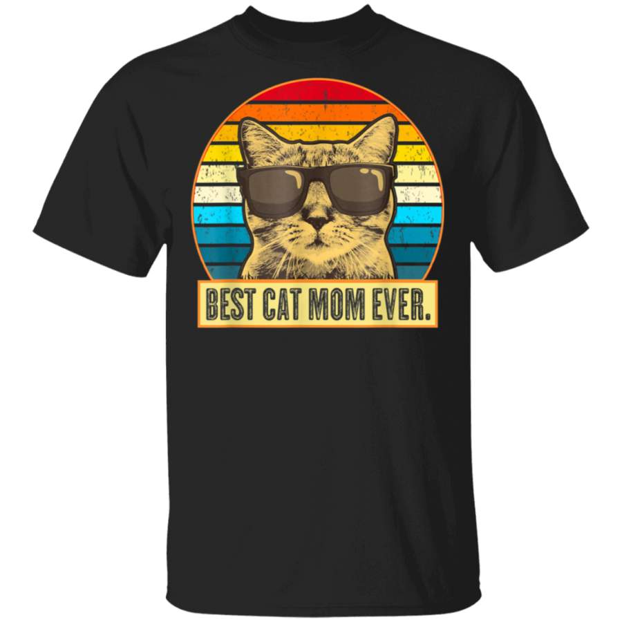 Vintage Best Cat Mom Ever Shirt Cat Mommy Mother Gift Women