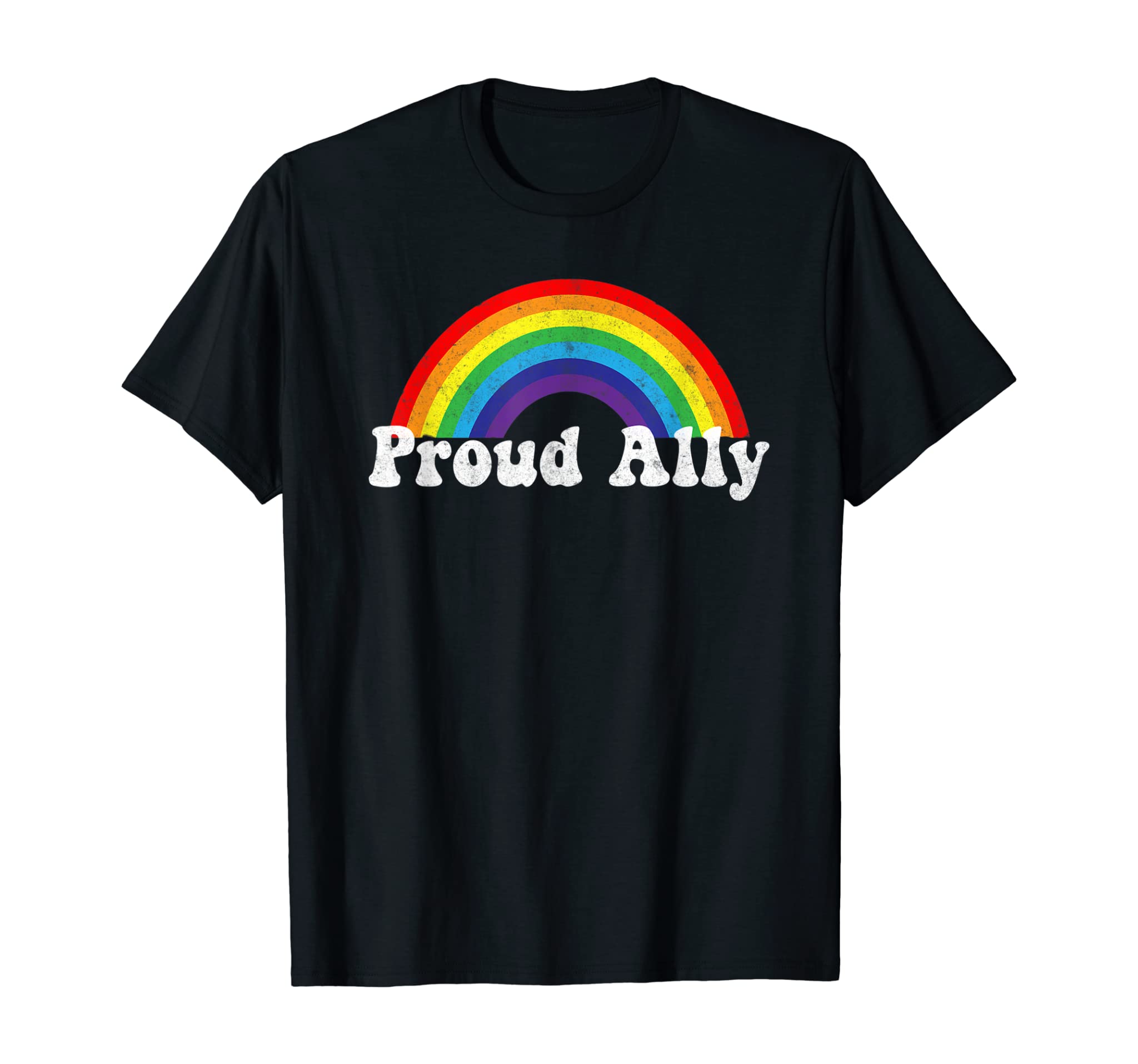 Proud Ally Pride Shirt Gay Lgbt Day Month Parade Rainbow T-Shirt