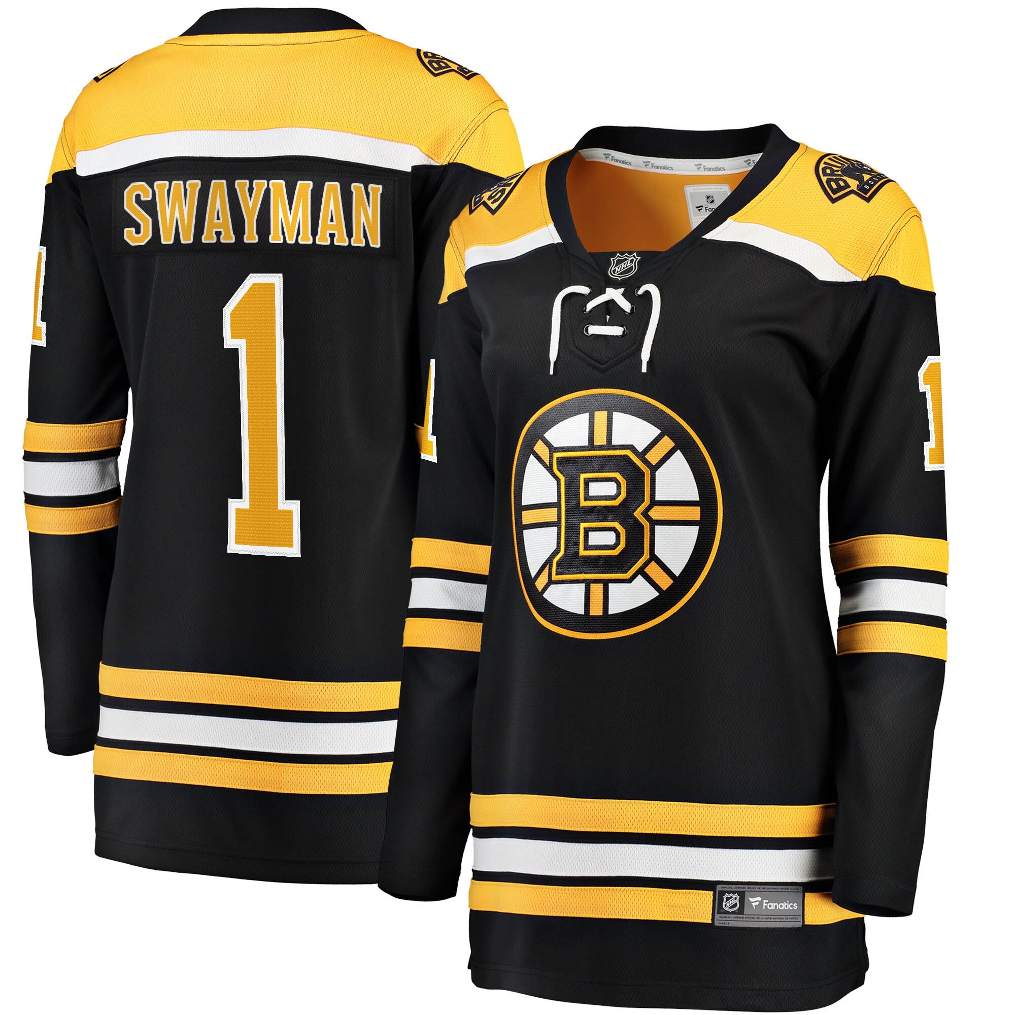 Women's Boston Bruins Jeremy Swayman Black 2017/18 Home Breakaway Jersey