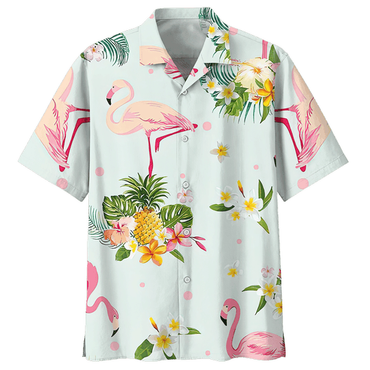 Flamingo Hawaiian Shirt , Big Hawaiian Shirt, Short Hawaiian Shirt For Men, Hawaiian Shirt For Women, Aloha Shirt Summer 2024 Design By Snorider Fashion