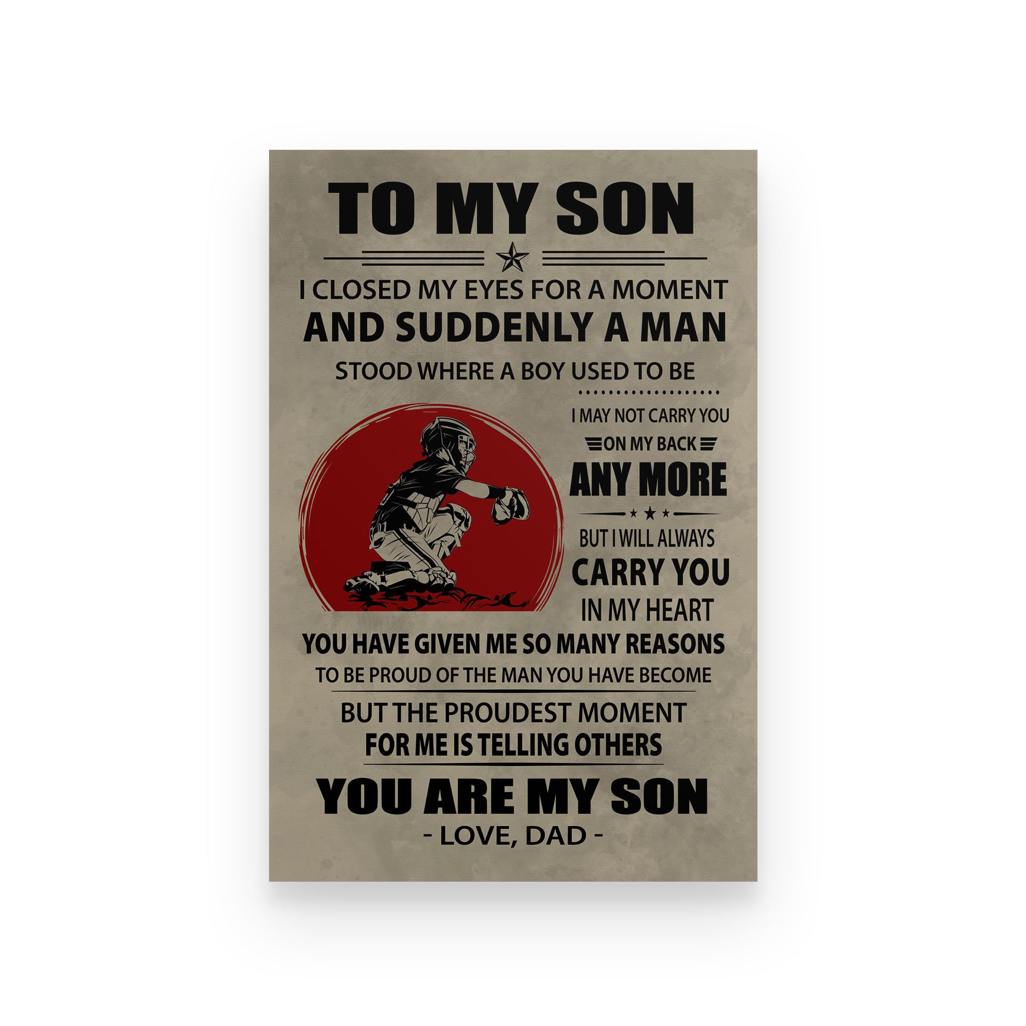 baseball poster dad to son you are my son vs3