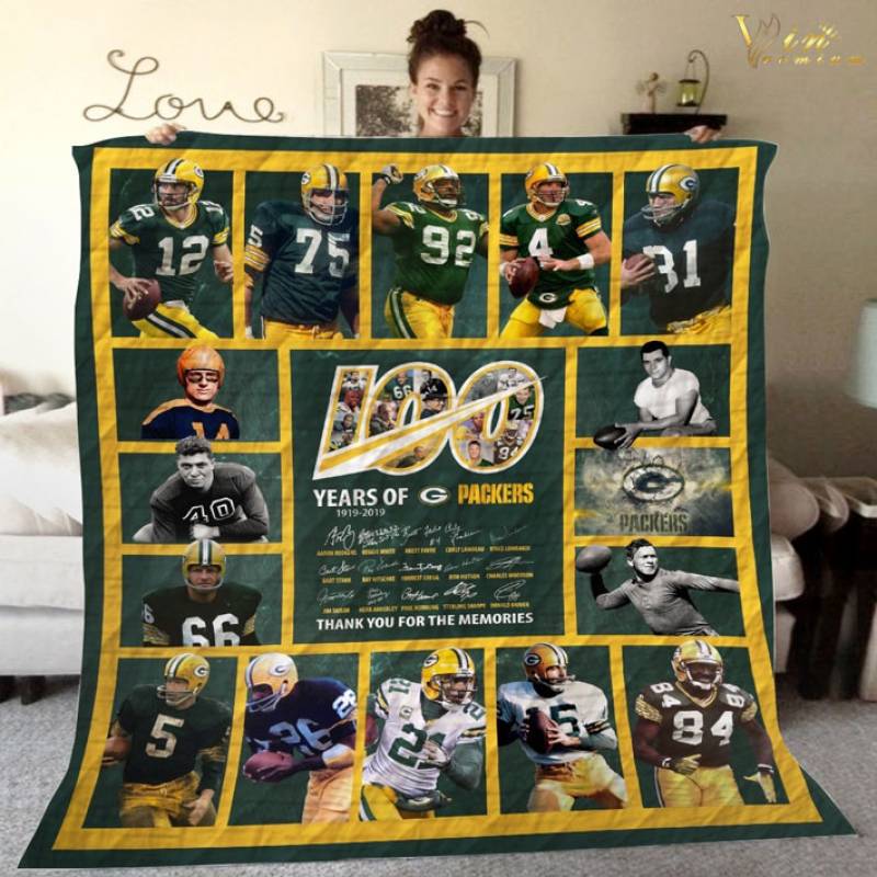 LL -100 years of Green Bay Packers Quilt Blanket