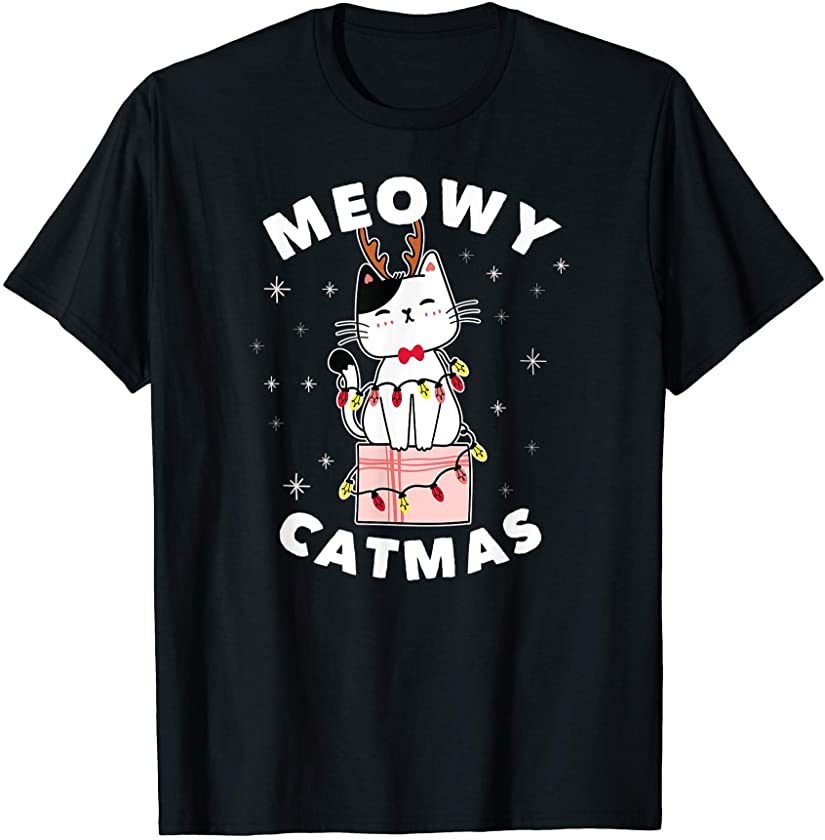 Cats Merry Catmas Funny Christmas Gift Xmas Kitten Ornament T-Shirt