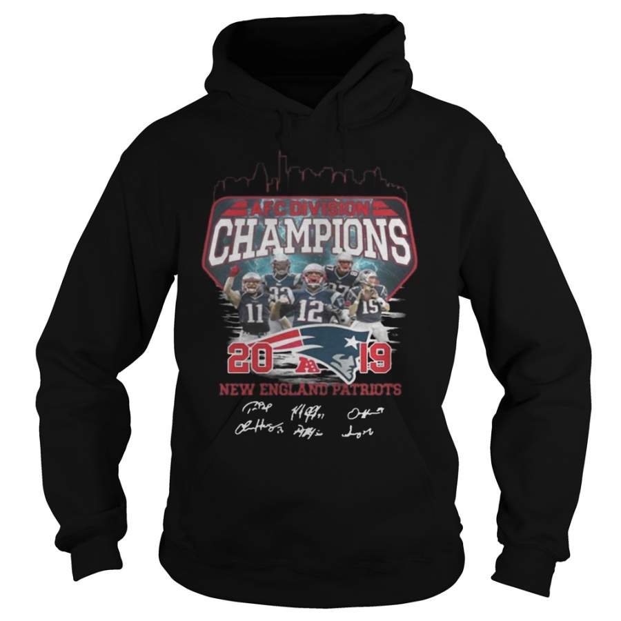 Afc Division Champions 2019 New England Patriots Signature – Hoodie