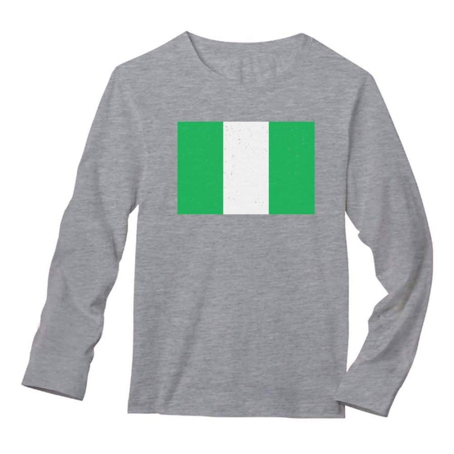 Vintage Nigeria Flag Long Sleeve T-Shirt