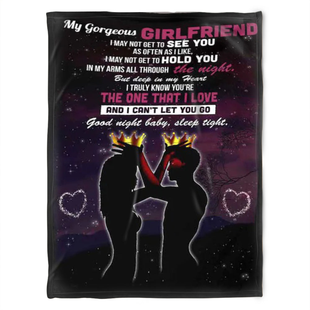 To My Girlfriend Blanket. That One That I Love And I Can’T Let You Go. Gift For Girlfriend Family Home Decor Bedding Couch Sofa Soft And Comfy Cozy