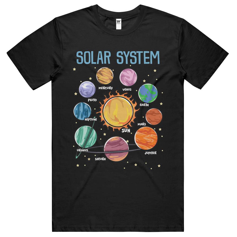 Solar System Planets Science Space Boys Girls Stem T Shirts