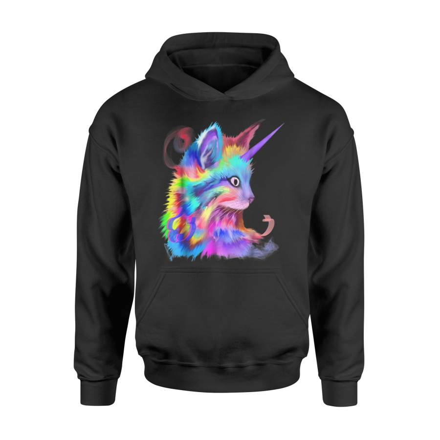 Colorful Cute Rainbow Kitten Unicorn Cat Hoodie