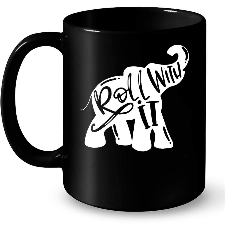 Roll With It Elephant Lover – Full-Wrap Coffee Black Mug