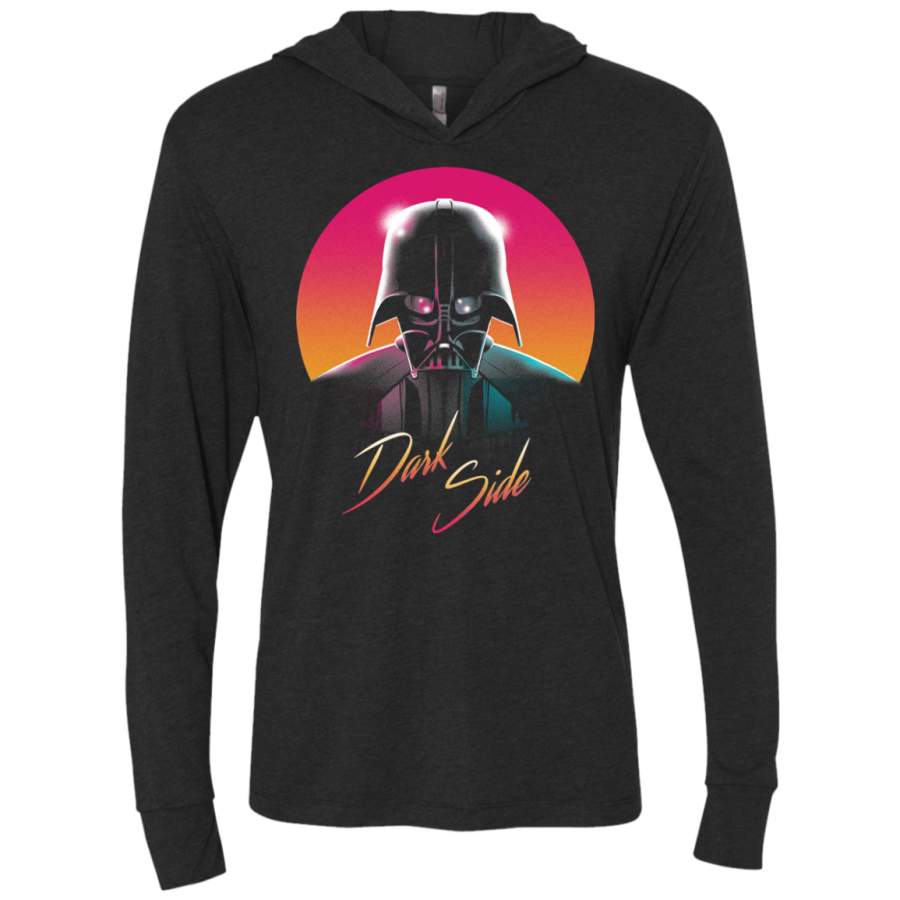 The Dark Side Triblend Long Sleeve Hoodie Tee