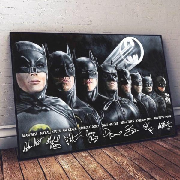 Prowallart X Gift For Batman Lover Different Batman Actors Canvas Wall Art Canvas Or Poster Hg