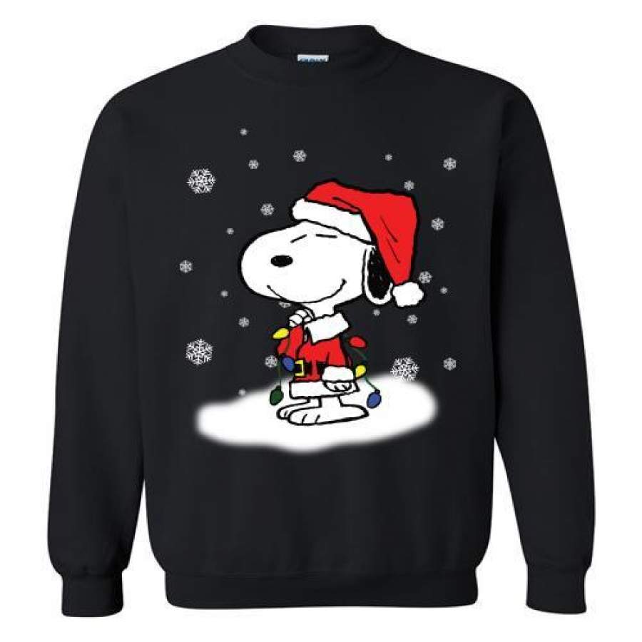Snoopy Holding Woodstock Snowball Christmas Sweatshirt - EmprintsTOP