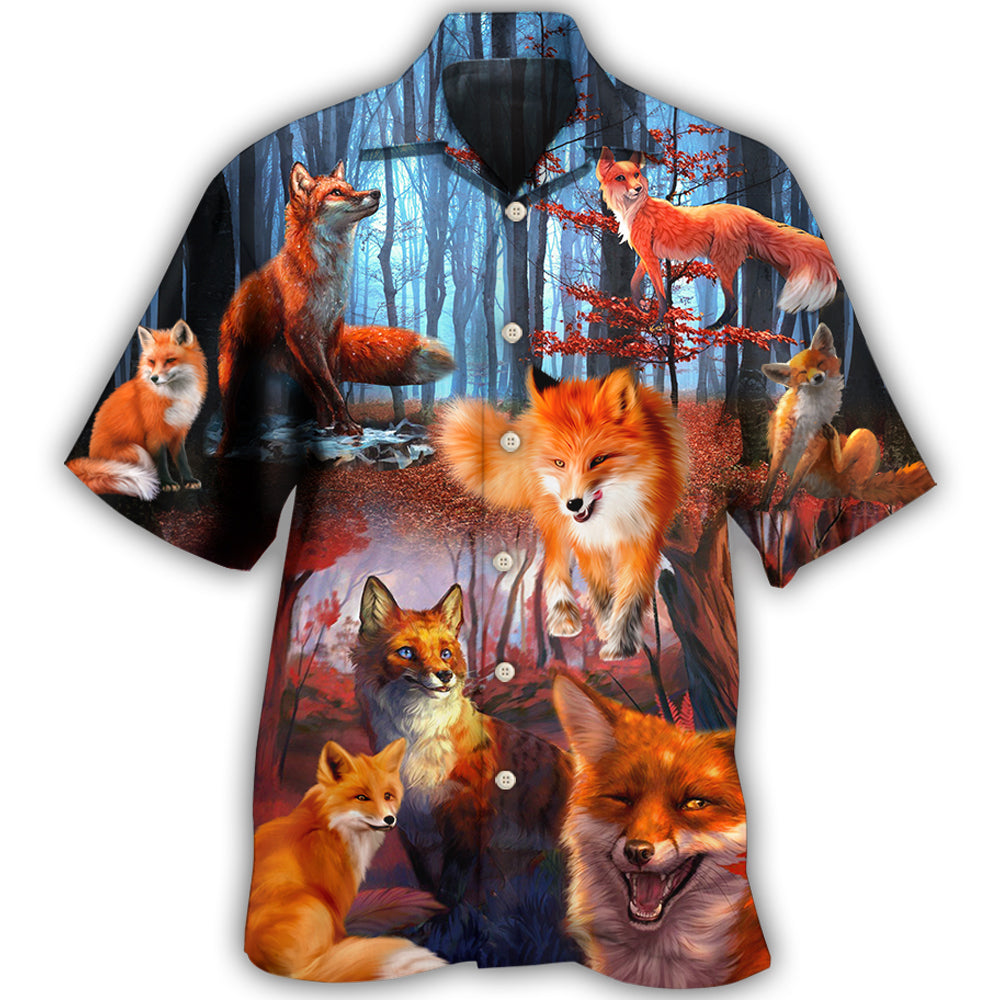 Fox Beautiful Red Forest Hawaii Shirt Ha77182