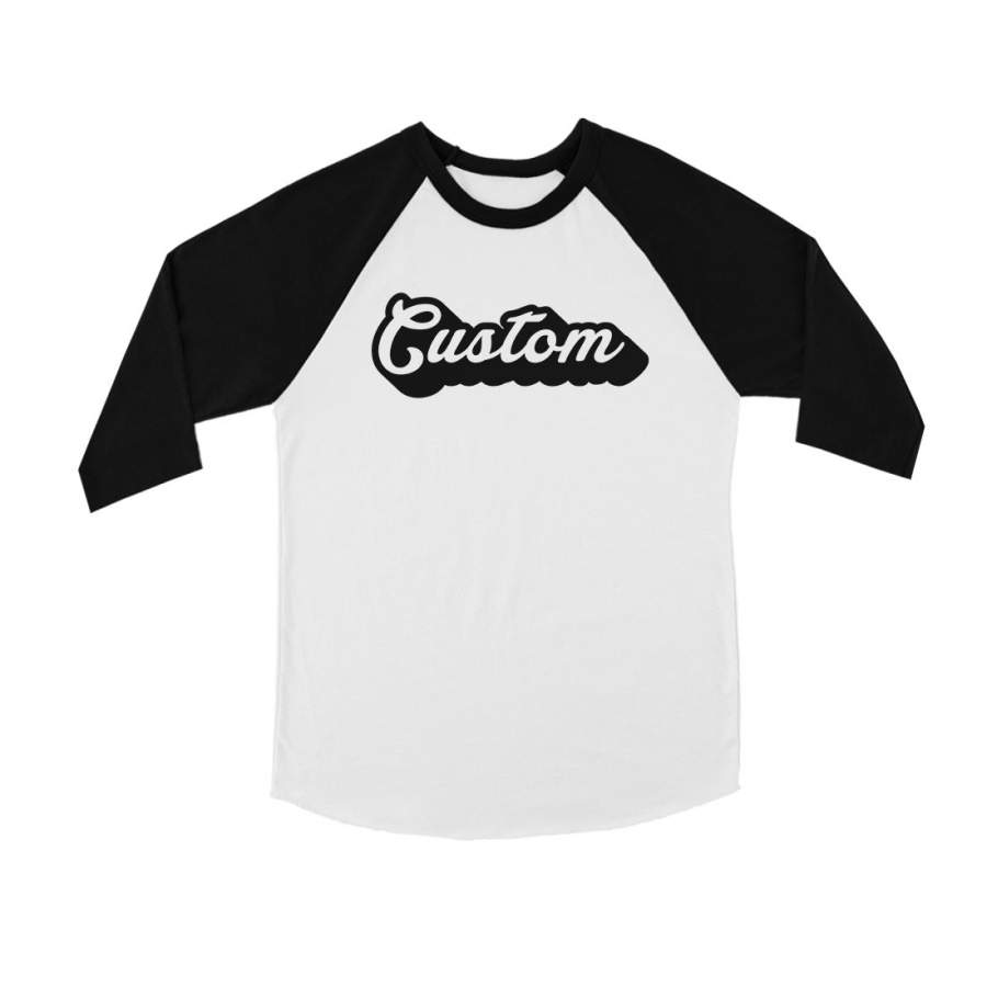 Pop Up Text Strong Fresh Kids Personalized Baseball Shirt