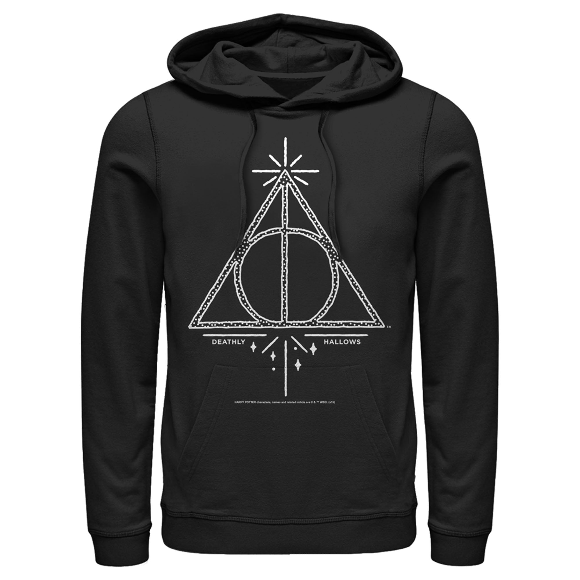 Men’S Harry Potter Deathly Hallows Symbol Pull Over Hoodie