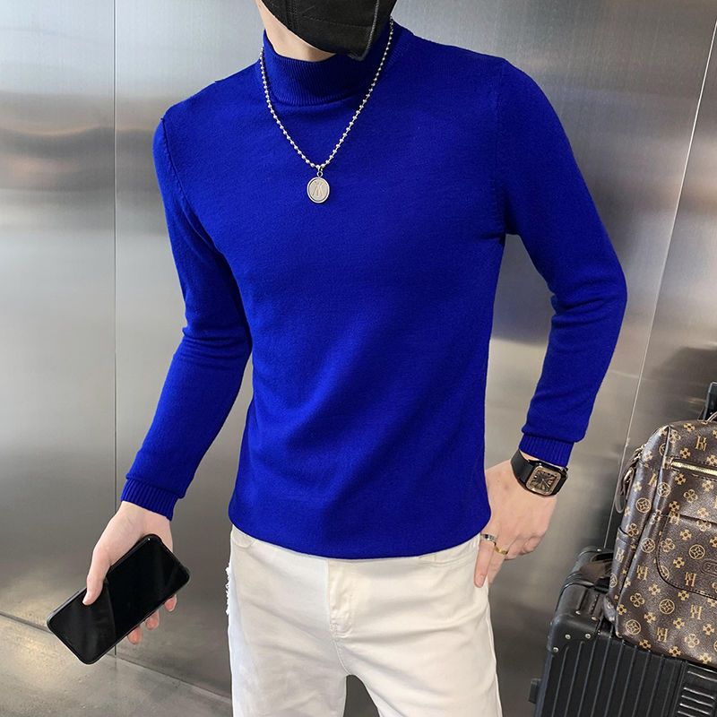 Stylish Solid Color All-match Knitted Turtleneck Sweater Men’s Clothing 2022 Autumn New Loose Casual Pullovers Korean Tops alx