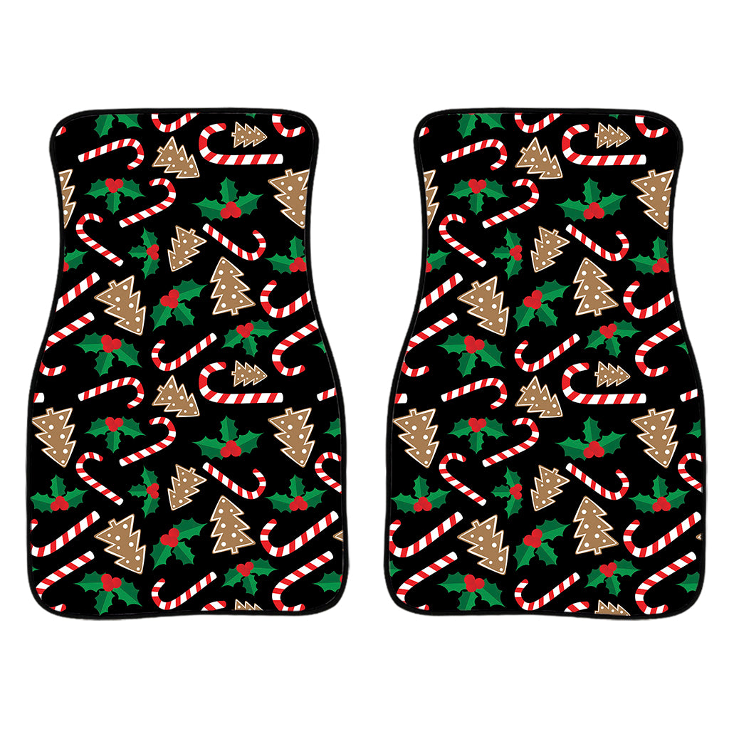 Christmas Cookie And Candy Pattern Print Front Car Floor Mats