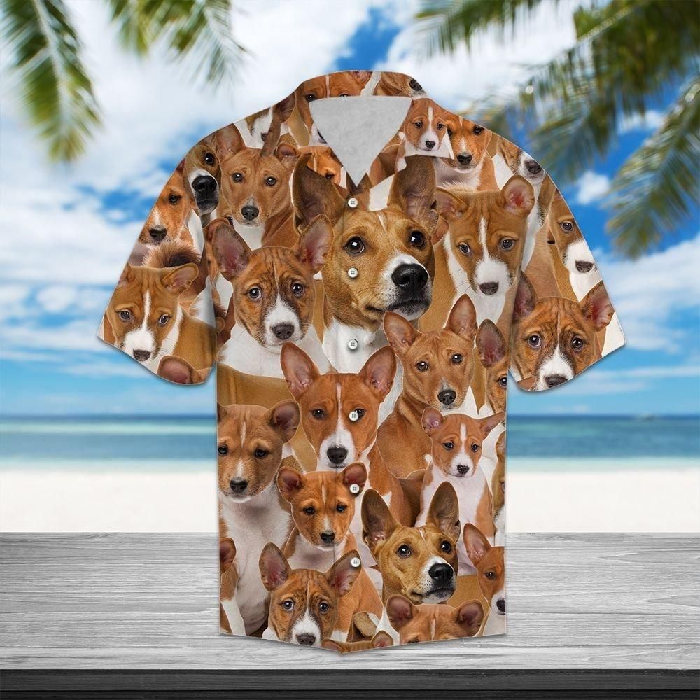 Basenji Awesome Aloha Hawaiian Shirt Colorful Short Sleeve Summer Beach Casual Shirt For Men And Women