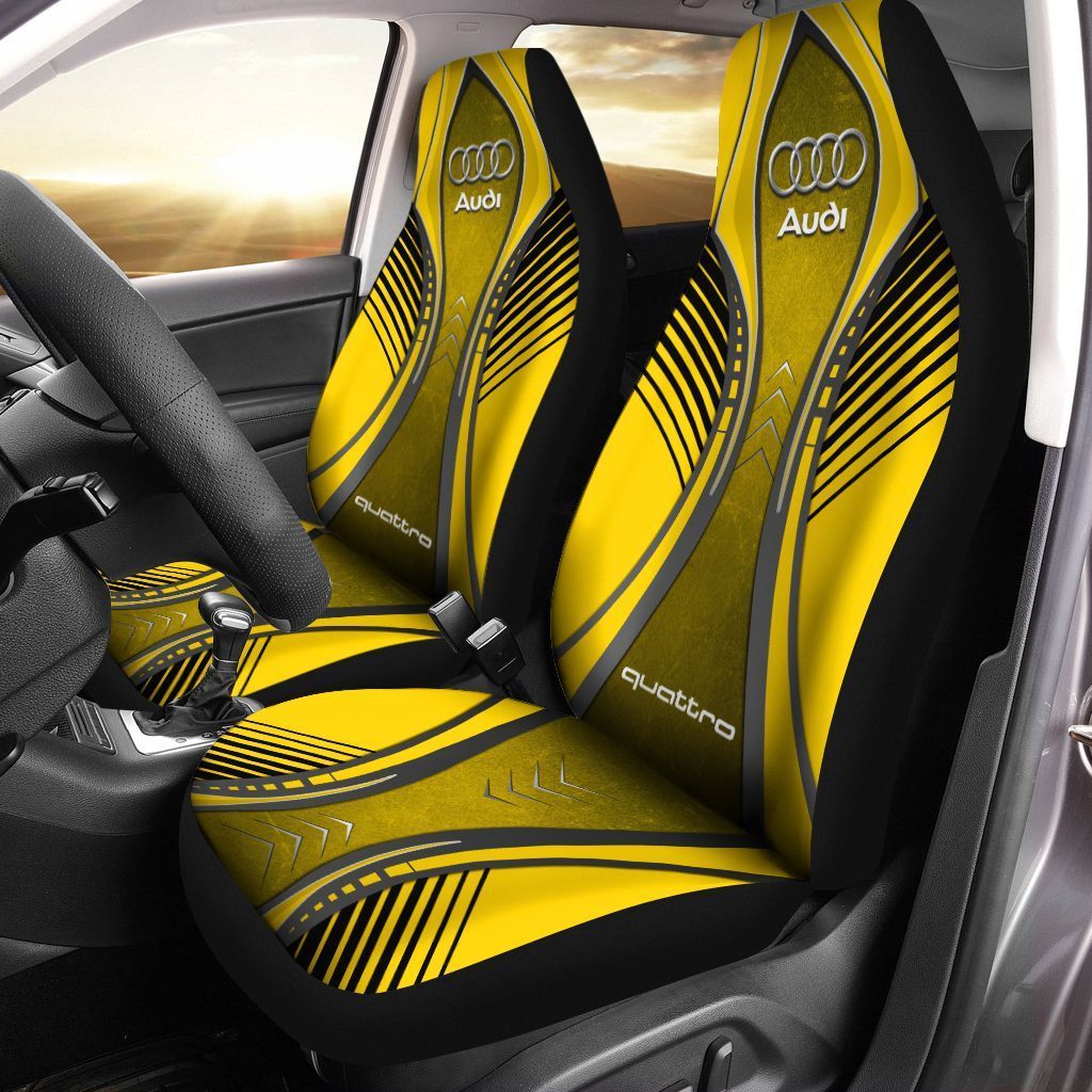 Audi Quattro AN-HL Car Seat Cover (Set of 2) Ver 2 (Yellow)