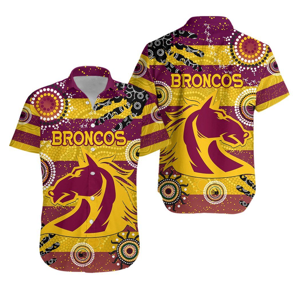 Brisbane Broncos Hawaiian Shirt Indigenous Country Style No.1 K36