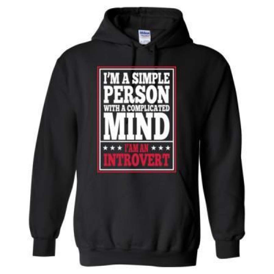 AGR I Am A Simple Person With A Complicated Mind I Am An Introvert – Heavy Blend™ Hooded Sweatshirt