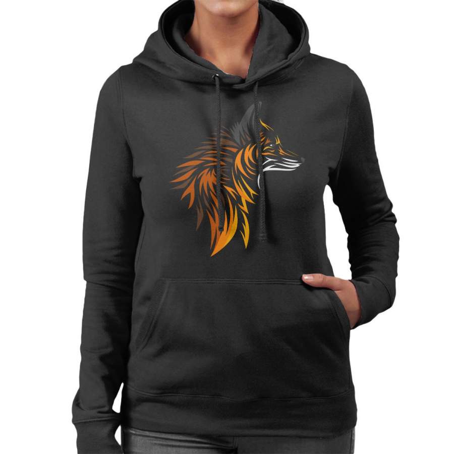 Fox Cutout Print Women’s Hooded Sweatshirt