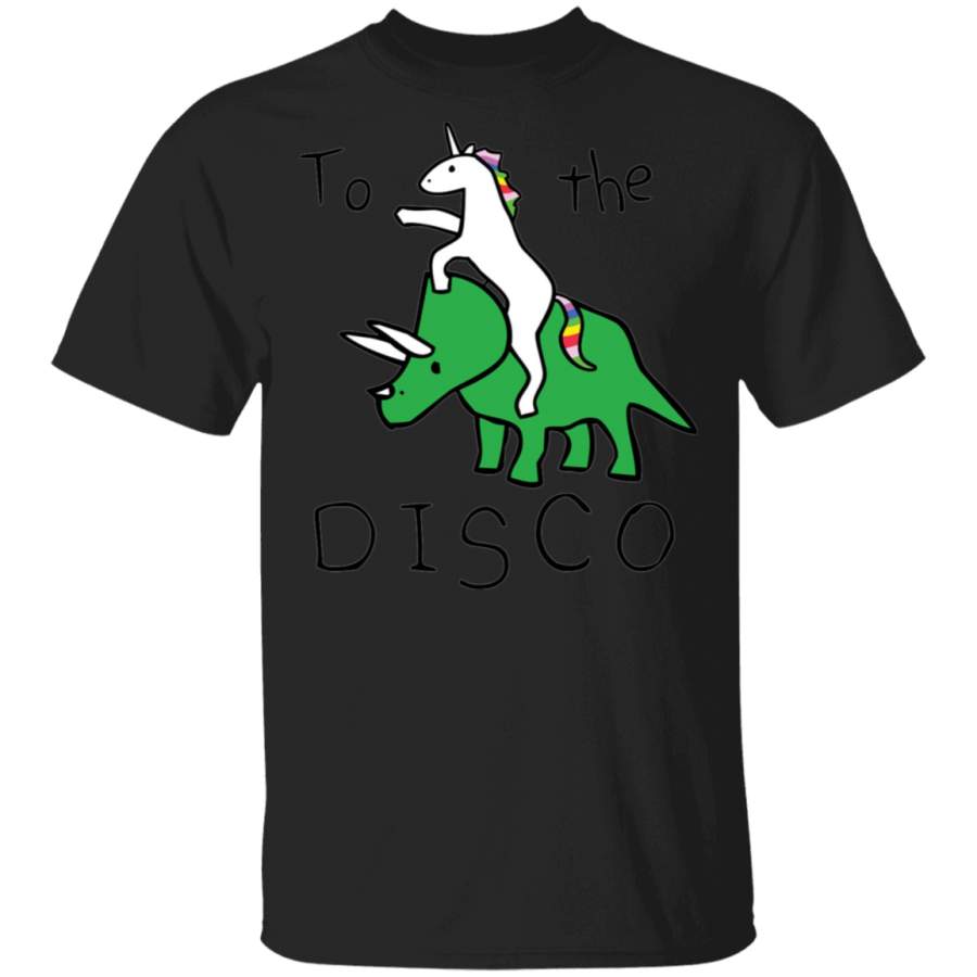 To The Disco (Unicorn Riding Triceratops) T-Shirt