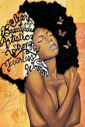 African American Black Woman Sexy Beautiful Canvas And Poster, Wall Art Canvas Prints, My Poster Wall