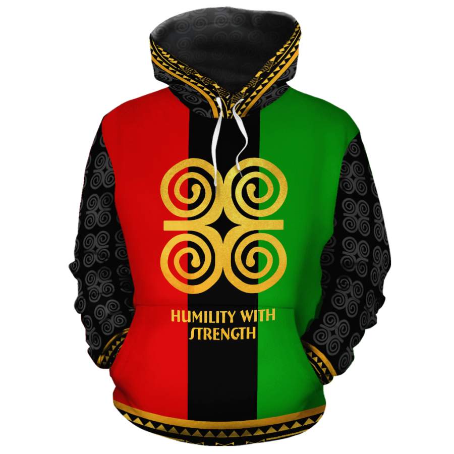 Adinkra RBG Strength All-over Hoodie