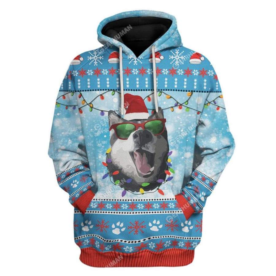 Ugly Christmas Husky Hoodie Tshirt Apparel