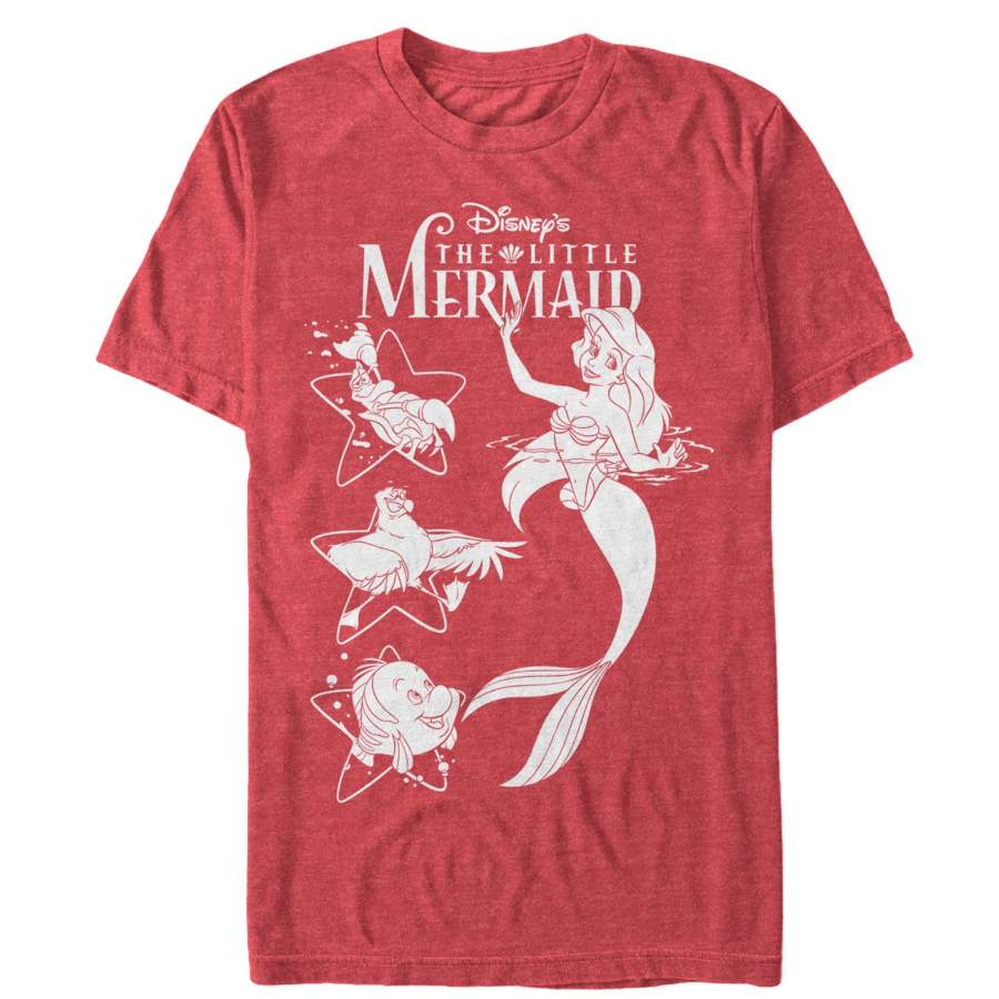 The Little Mermaid Men’s Ariel’s Pals  T Shirt