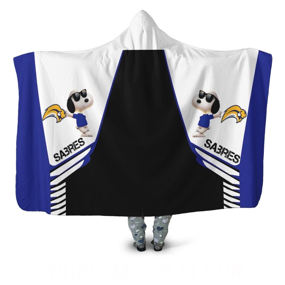 Buffalo Sabres Snoopy For Fans 3D Hooded Blanket