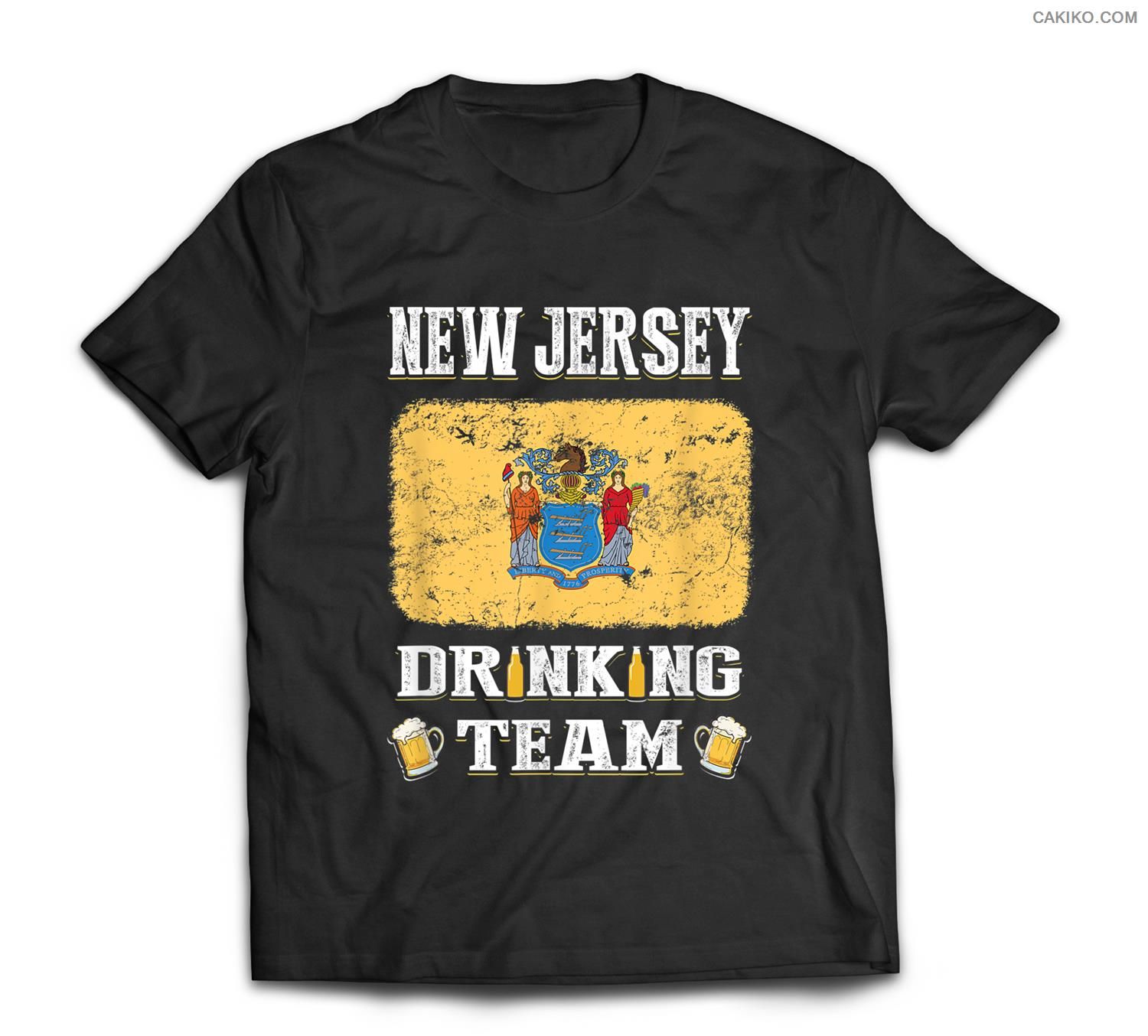 New Jersey Drinking Team Funny Beer T-Shirt