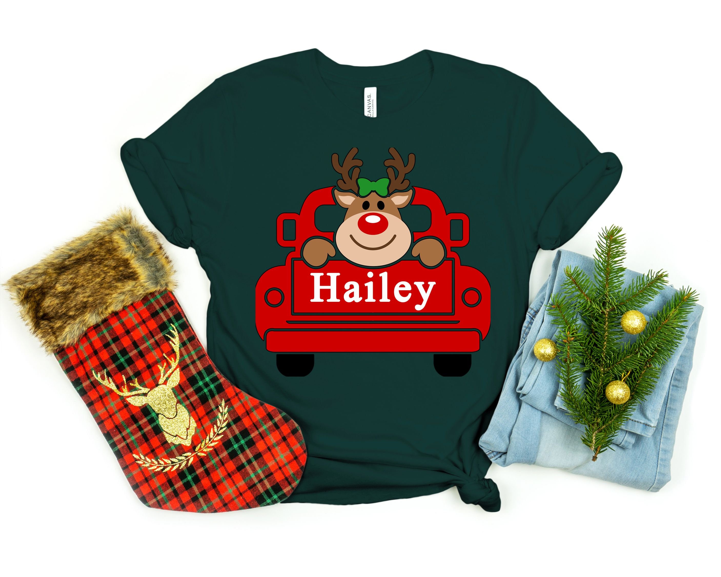 Custom Christmas Shirt, Personalized Christmas Shirt, Reindeer Shirt, Christmas Shirt, Merry Christmas Shirt, Custom Christmas Gift