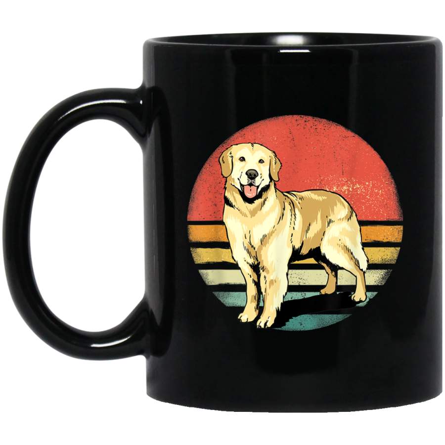 Golden Retriever Dog Lover Retro Vintage 70s Dog Pet Gift Mug