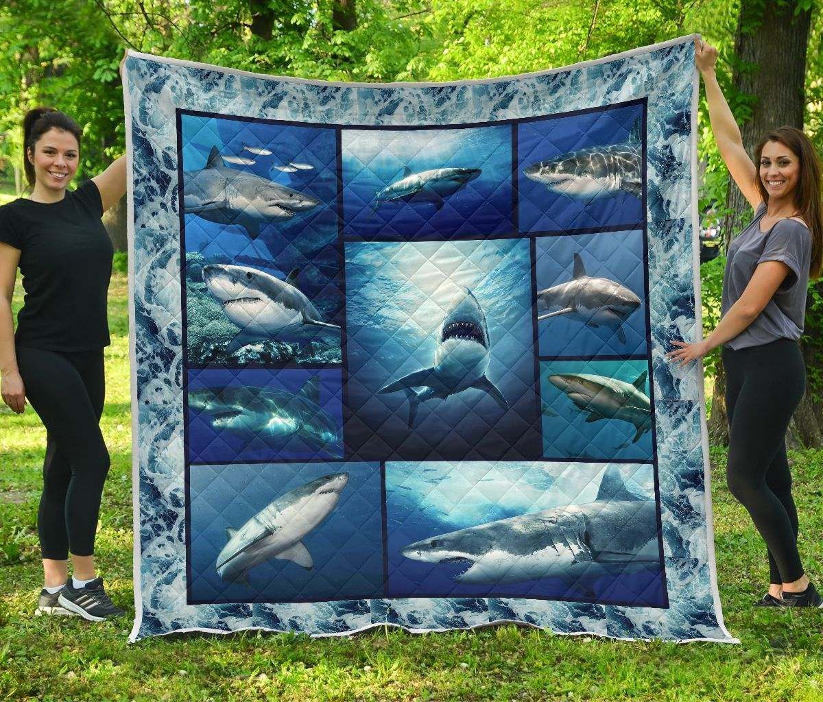 Shark In Heart Nd 3D Customized Quilt