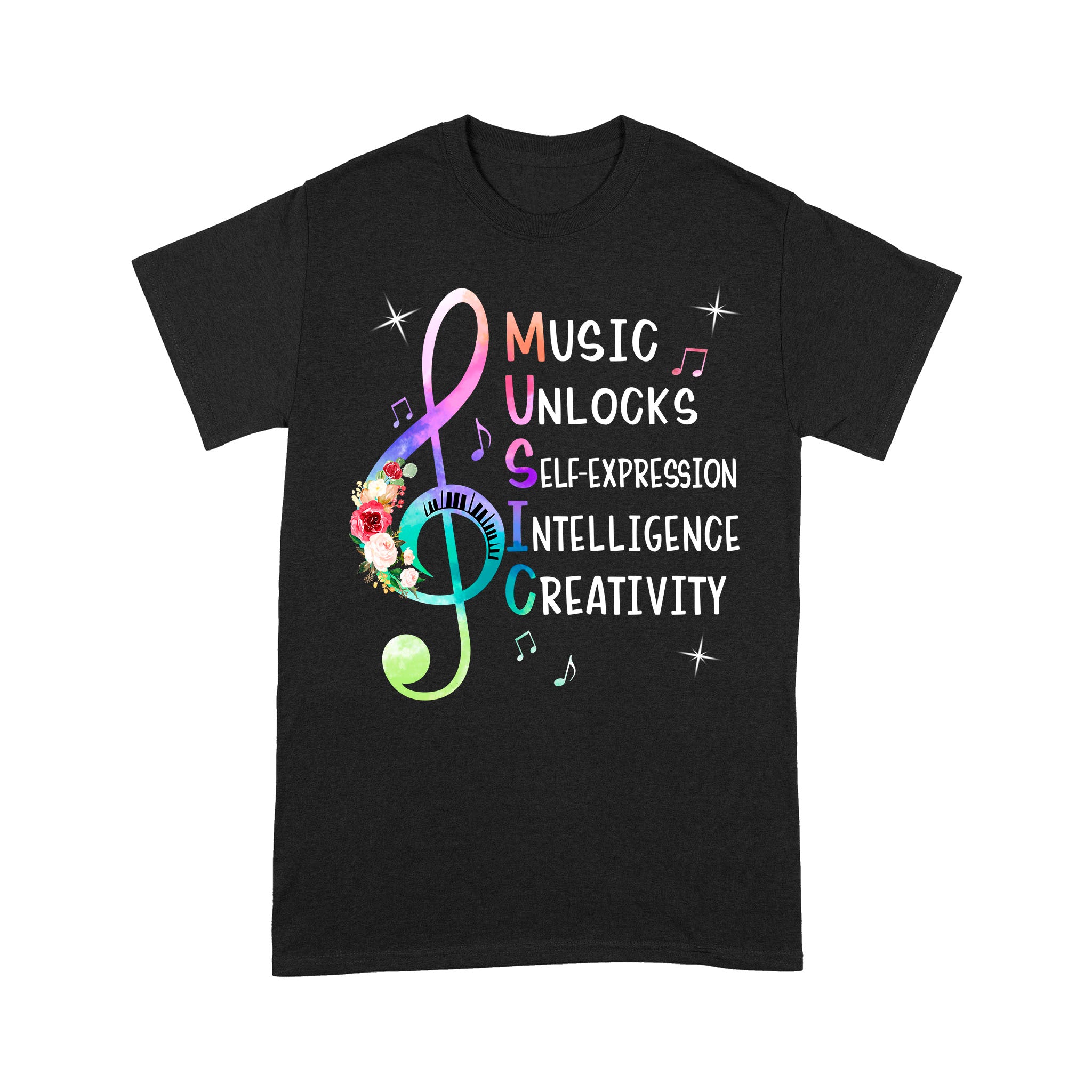 Ff Standard T-Shirt – Music Unlocks Self-Expression Intelligence Creativity