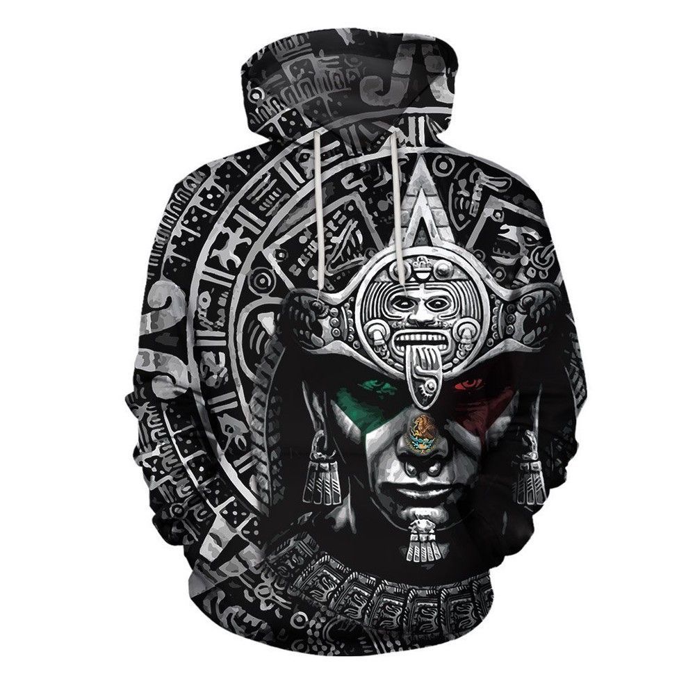 Aztec Warrior Mexican 3D Hoodie All Over Printed Hoodie