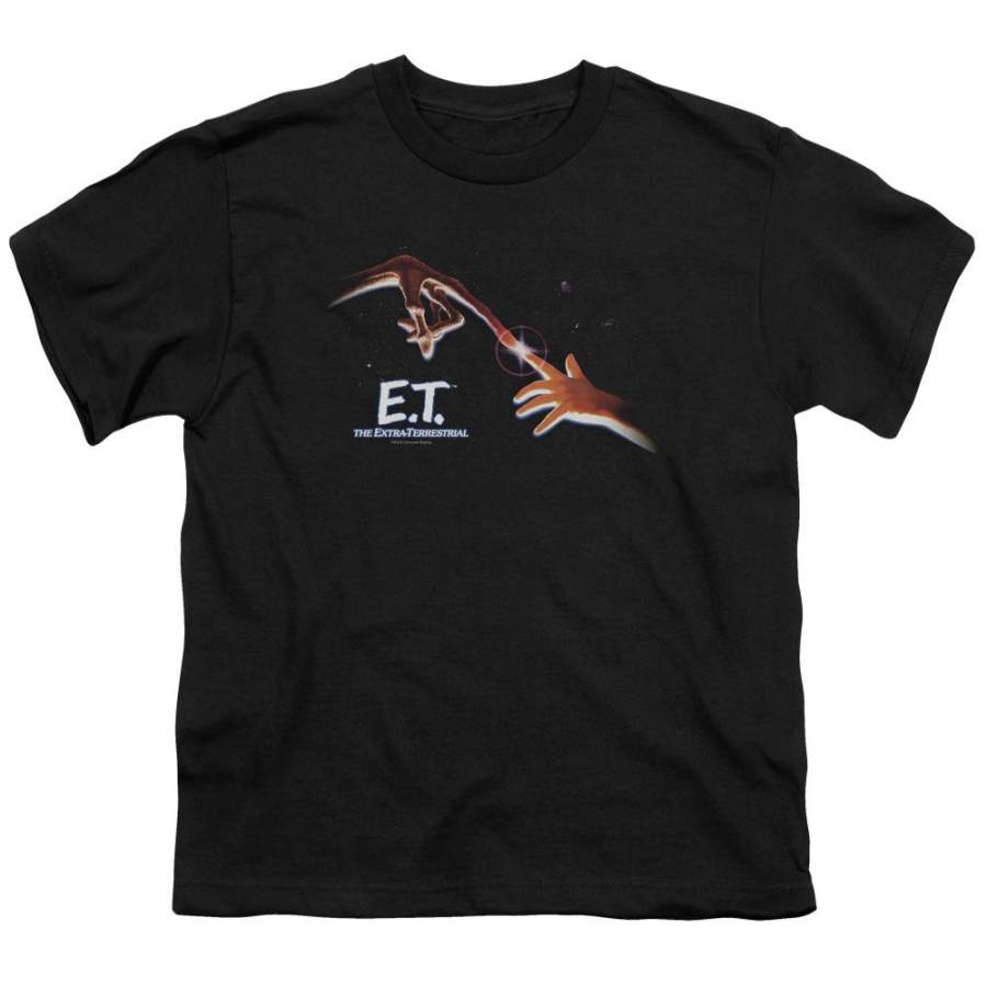 ET the Extra Terrestrial Poster Kids Youth T Shirt Black