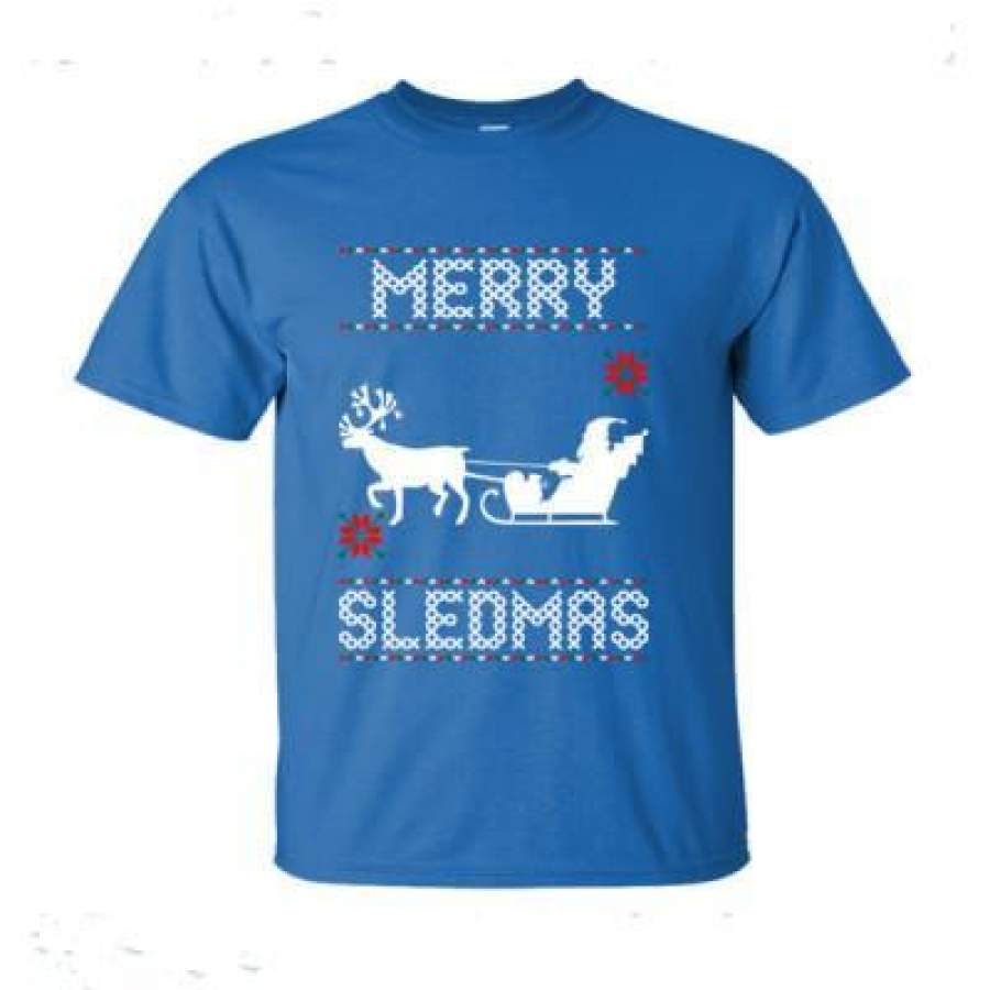 AGR Merry Sledmas Ugly Christmas Sweater – Ultra-Cotton T-Shirt