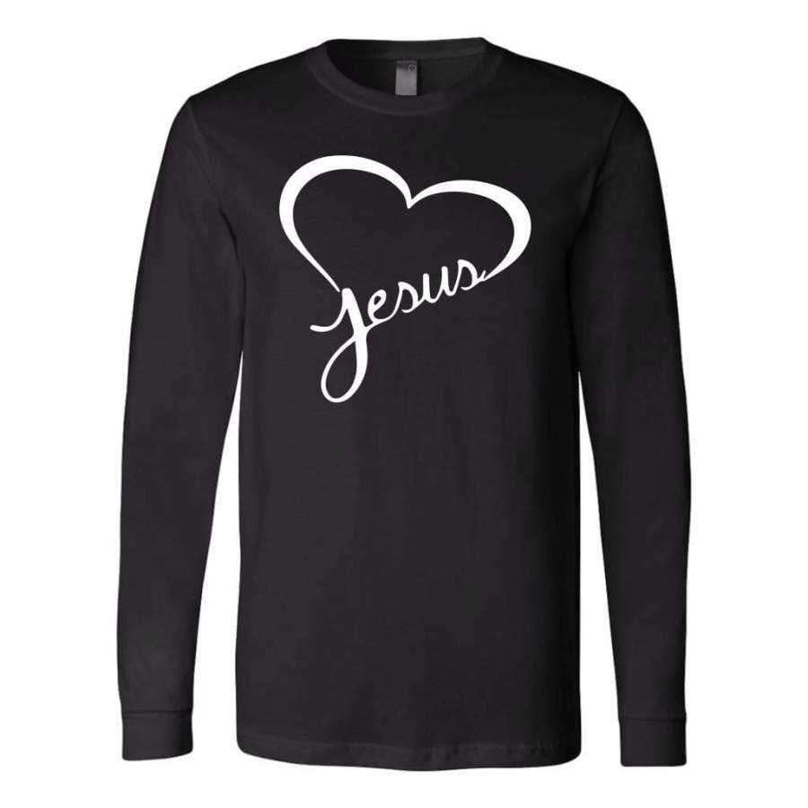 Jesus in my heart long sleeve t-shirt | christian apparel